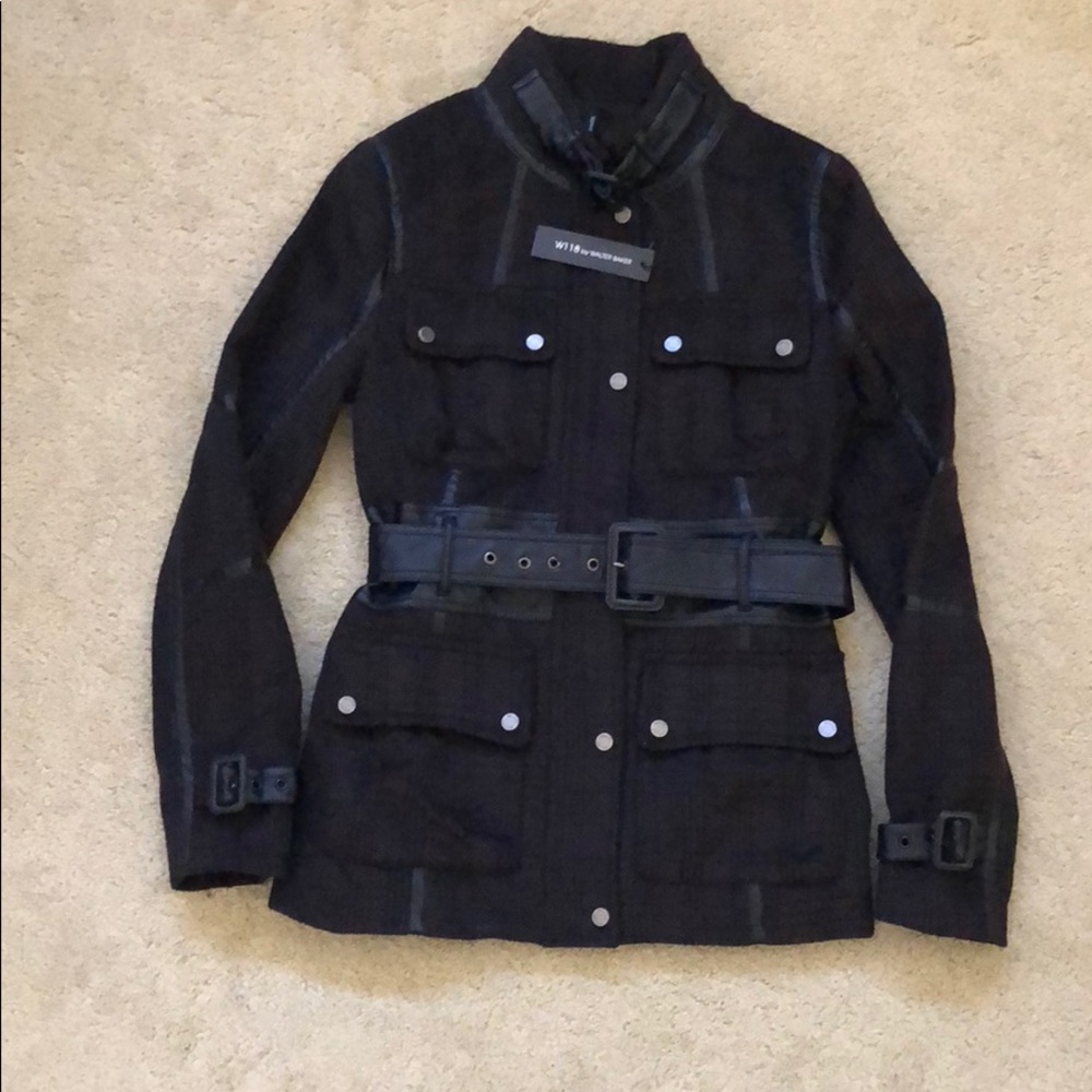 Paris coat belted lined 41% wool NEW - Picture 1 of 3